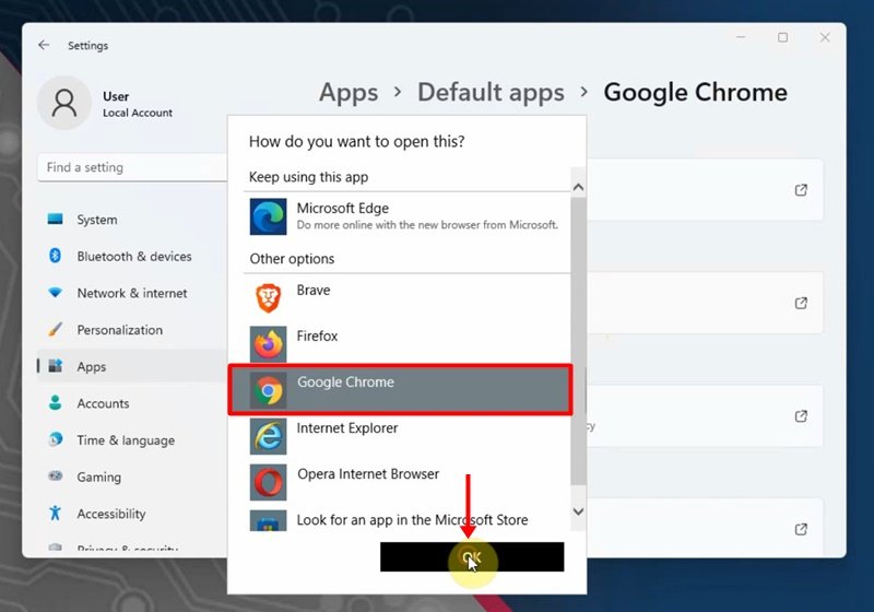 How to Make Google Chrome Default Browser in Windows 11
